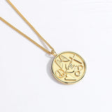925 Silver Letters Necklace Women Faith Hope Love Dream Initial Pendant