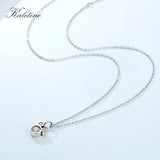 925 Silver Mickey Mouse Pendant Necklace CZ Cartoon Women Jewelry