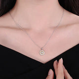 925 Silver Pendant Necklace Sun Star CZ Charm Good Luck Turkey Jewelry