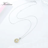 925 Silver Pendant Necklace Sun Star CZ Charm Good Luck Turkey Jewelry