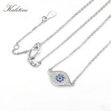 925 Silver Evil Eye Charm Necklace Turkish Lucky CZ Pendant KLTN034