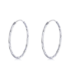 925 Silver Large Hoop Earrings for Women, European Style Jewelry Gift