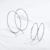 925 Silver Large Hoop Earrings for Women, European Style Jewelry Gift