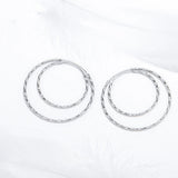 925 Silver Large Hoop Earrings for Women, European Style Jewelry Gift