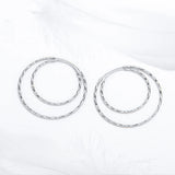 925 Silver Large Hoop Earrings for Women, European Style Jewelry Gift