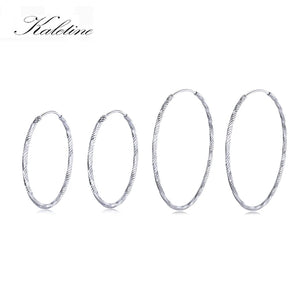 925 Silver Large Hoop Earrings for Women, European Style Jewelry Gift