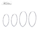 925 Silver Large Hoop Earrings for Women, European Style Jewelry Gift