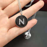 925 Silver Initial Pendant Necklaces for Women Girls