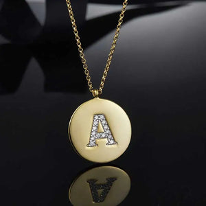 925 Silver Initial Pendant Necklaces for Women Girls