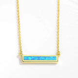 925 Silver Arc Bar Pendant Necklace Women Men Collier Sautoir Long Chain