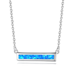 925 Silver Arc Bar Pendant Necklace Women Men Collier Sautoir Long Chain
