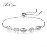 Vintage Sterling Silver Shell Rope Chain Bracelet for Women