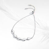 Vintage Sterling Silver Shell Rope Chain Bracelet for Women