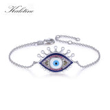CZ Zircon Evil Eye Charm Bracelet 925 Silver Hamsa Hand Bracelet