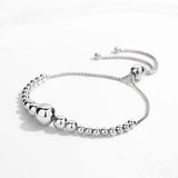 925 Silver Bead Bracelet Chakra Box Chain Jewelry