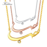 Arabic Honey Love Couple 925 Sterling Silver Pendant Necklace