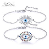 Evil Eye Bracelet CZ Zircon 925 Sterling Silver Hamsa Bracelet