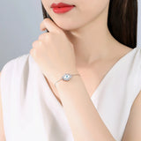Evil Eye Bracelet CZ Zircon 925 Sterling Silver Hamsa Bracelet