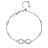 925 Silver Yellow Infinity Bracelet Wedding Jewelry