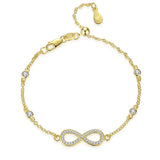 925 Silver Yellow Infinity Bracelet Wedding Jewelry