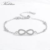 925 Silver Yellow Infinity Bracelet Wedding Jewelry