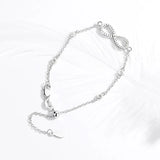 925 Silver Yellow Infinity Bracelet Wedding Jewelry