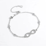 925 Silver Yellow Infinity Bracelet Wedding Jewelry