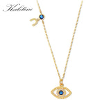 Evil Eye Necklace Pendant 925 Sterling Silver CZ Jewelry