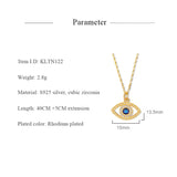 Evil Eye Necklace Pendant 925 Sterling Silver CZ Jewelry
