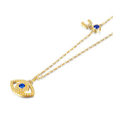 Evil Eye Necklace Pendant 925 Sterling Silver CZ Jewelry