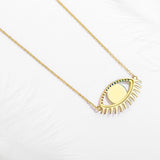 Evil Eye Necklace 925 Sterling Silver Lucky Pendulum Pendant Necklace Choker