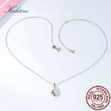 925 Silver Moon&Star Rose Round Pendants & Necklaces for Women