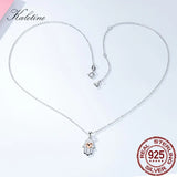 925 Silver Heart Necklace with Hamsa Hand Charm Pendant