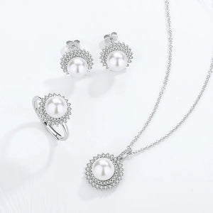 Freshwater Pearl Necklace Zircon 925 Silver Personalized Jewelry