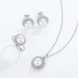 Freshwater Pearl Necklace Zircon 925 Silver Personalized Jewelry