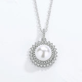 Freshwater Pearl Necklace Zircon 925 Silver Personalized Jewelry