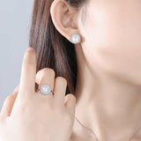 Freshwater Pearl Necklace Zircon 925 Silver Personalized Jewelry