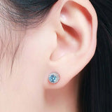 925 Silver Sea CZ Small Stud Earrings KLTE001