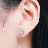 925 Silver Sea CZ Small Stud Earrings KLTE001