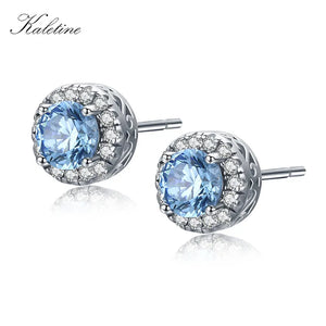 925 Silver Sea CZ Small Stud Earrings KLTE001