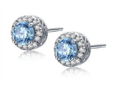 925 Silver Sea CZ Small Stud Earrings KLTE001