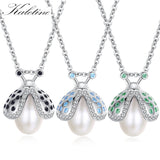 Freshwater Pearl Pendants Bee Honeycomb 925 Sterling Silver Necklace Women