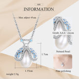 Freshwater Pearl Pendants Bee Honeycomb 925 Sterling Silver Necklace Women