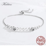 Honey Bee 925 Silver Heart Love Comb Bee Tennis Bracelet Jewelry