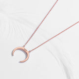 Moon Pendant 925 Sterling Silver Long Necklace for Women - Bijoux Brincos