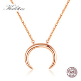 Moon Pendant 925 Sterling Silver Long Necklace for Women - Bijoux Brincos
