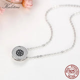 Luck Evil Eye Necklace 925 Sterling Silver Round Stone Accessories Women