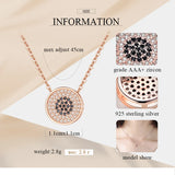 Luck Evil Eye Necklace 925 Sterling Silver Round Stone Accessories Women
