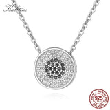 Luck Evil Eye Necklace 925 Sterling Silver Round Stone Accessories Women