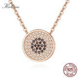 Luck Evil Eye Necklace 925 Sterling Silver Round Stone Accessories Women